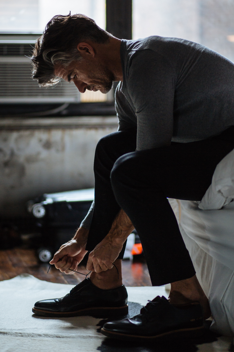 Sweater by J. Crew, Pants by Paul Smith, Shoes by Common Projects