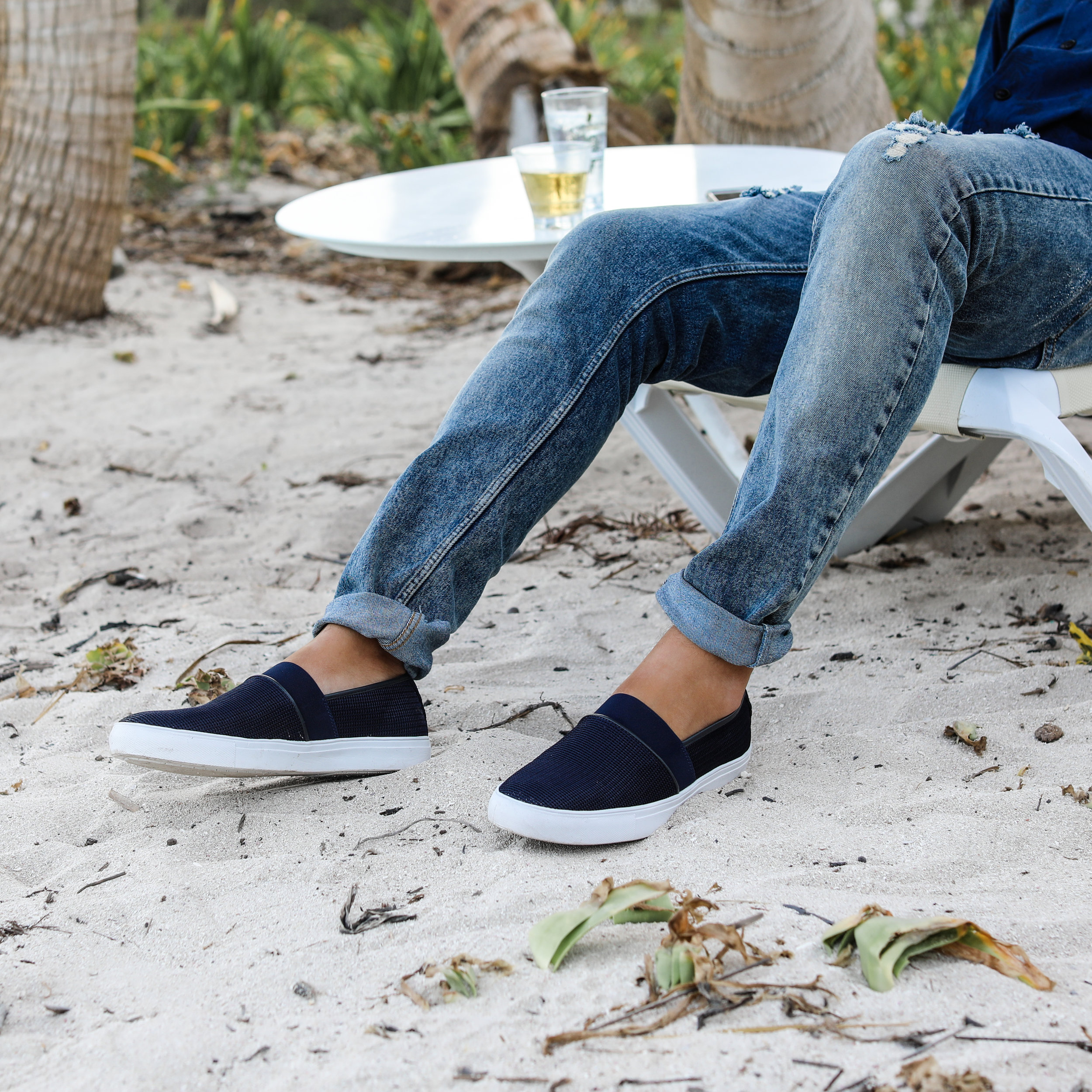 Beach hangs with slip on sneakers by Dr. Scholl's