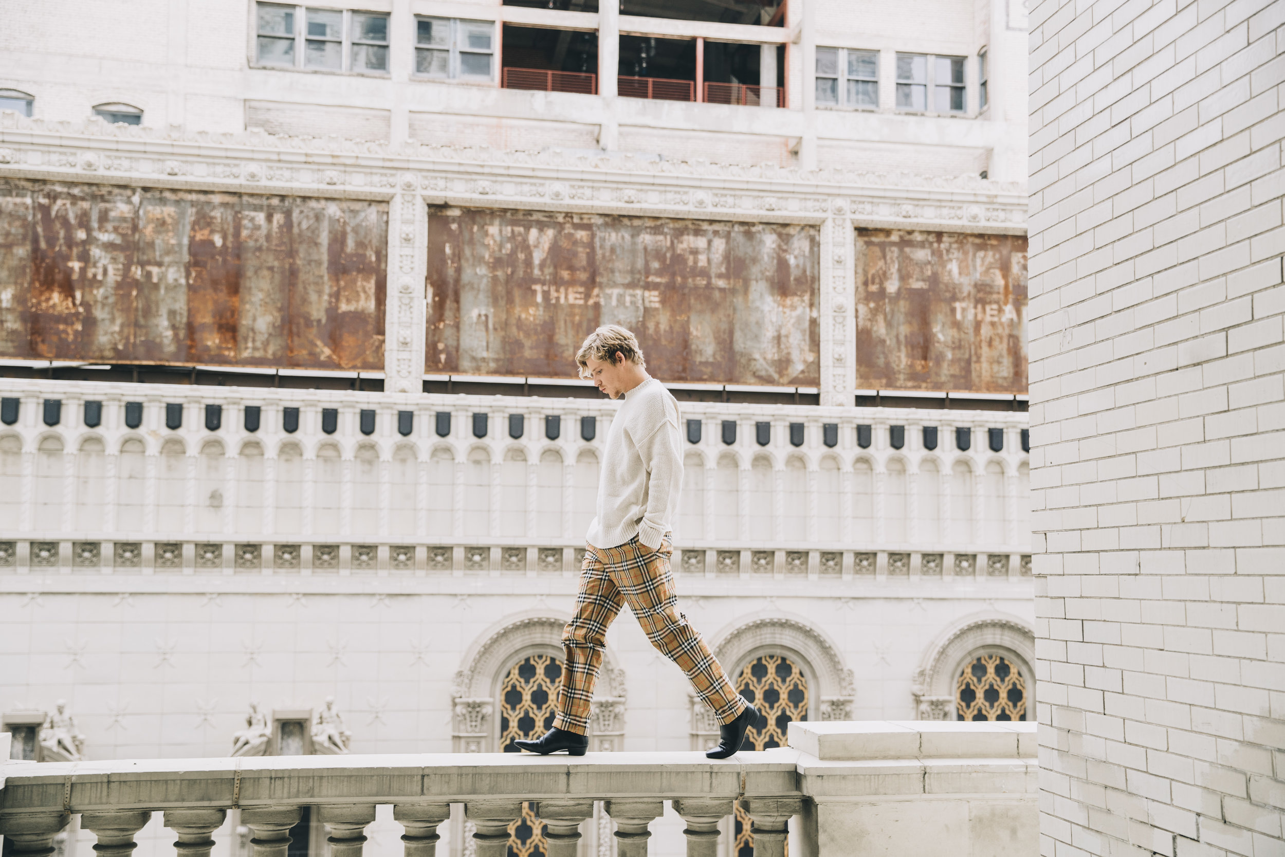 All Saints sweater, Burberry pants