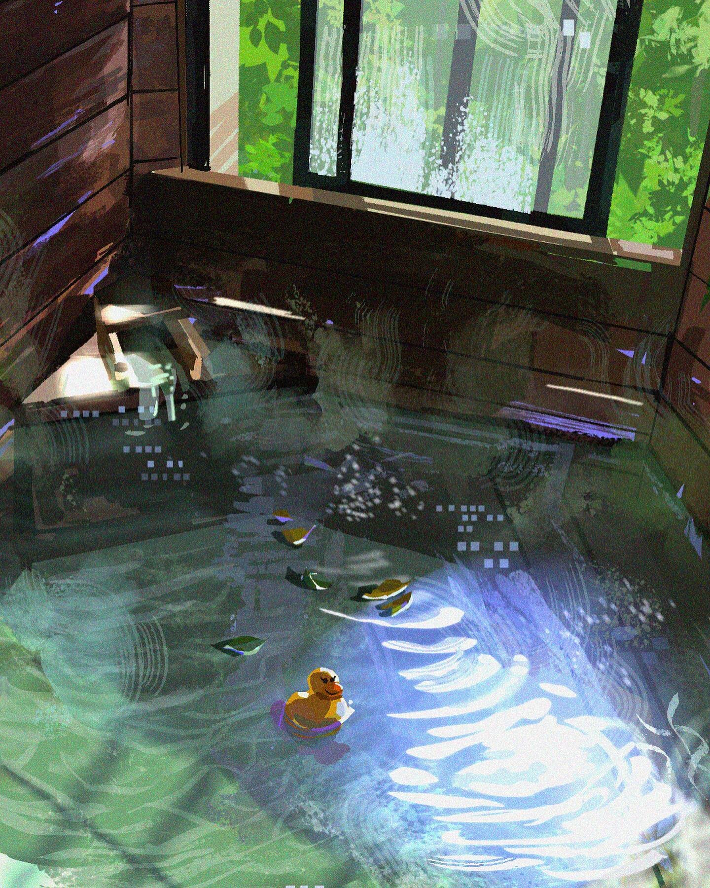 Bath scene 02 🛀 
Japanese style bath. Painted the bathroom from photo reference and I just added the duck. 
.
.
.
#color #procreate #digitalart #illustration #backgroundpaint #design #art #artistsoninstagram