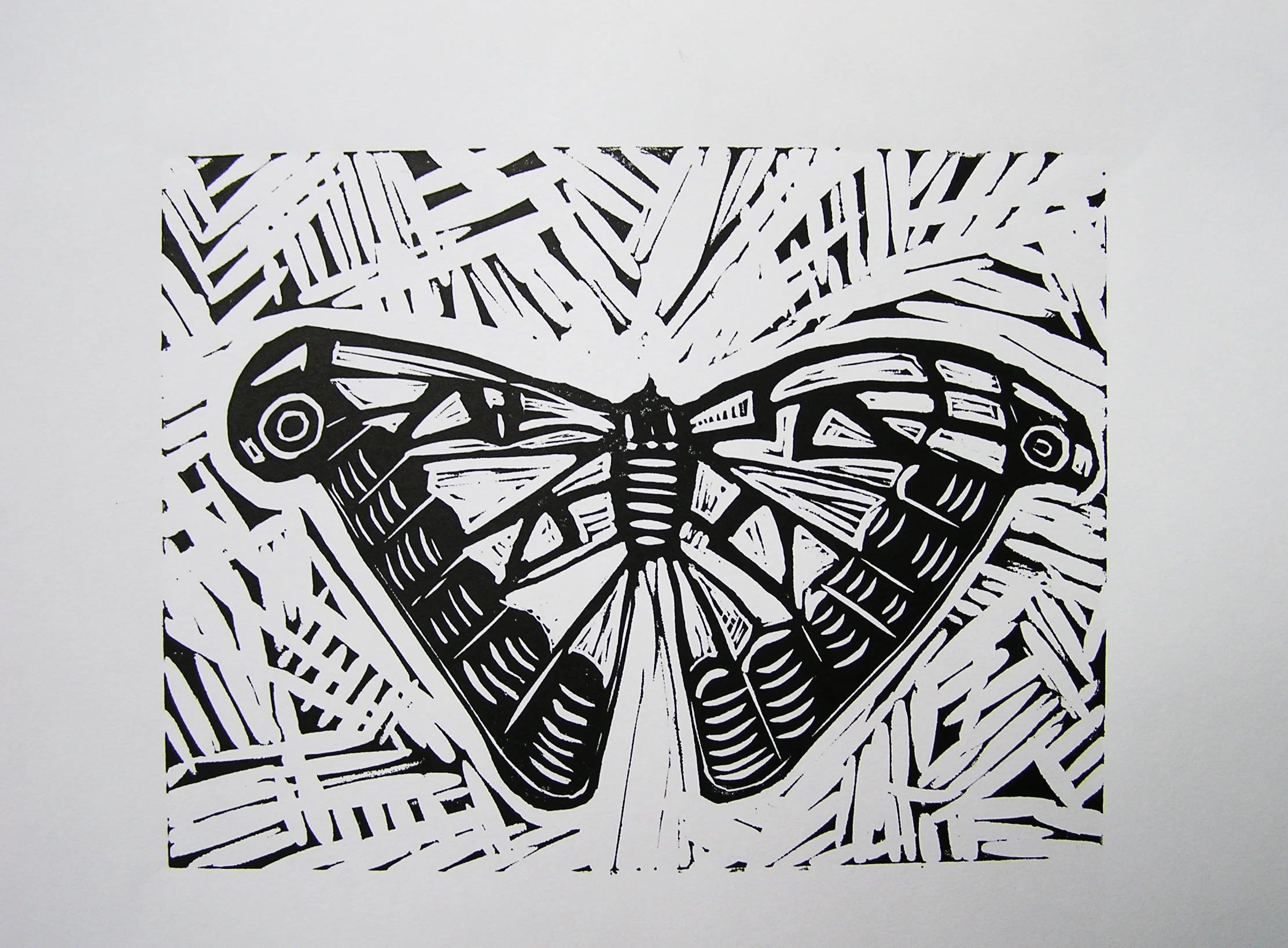 Butterfly - A4 Linocut