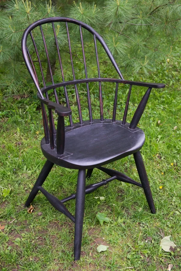 Seat carving chair leg turning continuous arm sack back Aultman furniture.jpg