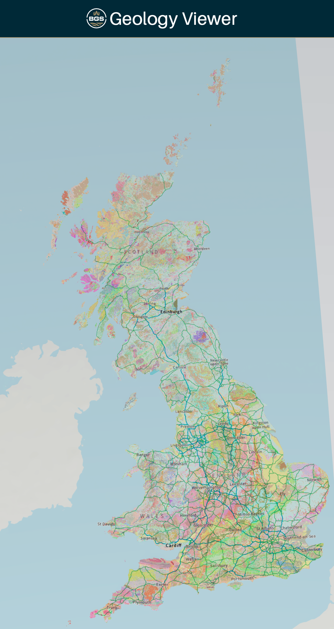 link to interactive geological map