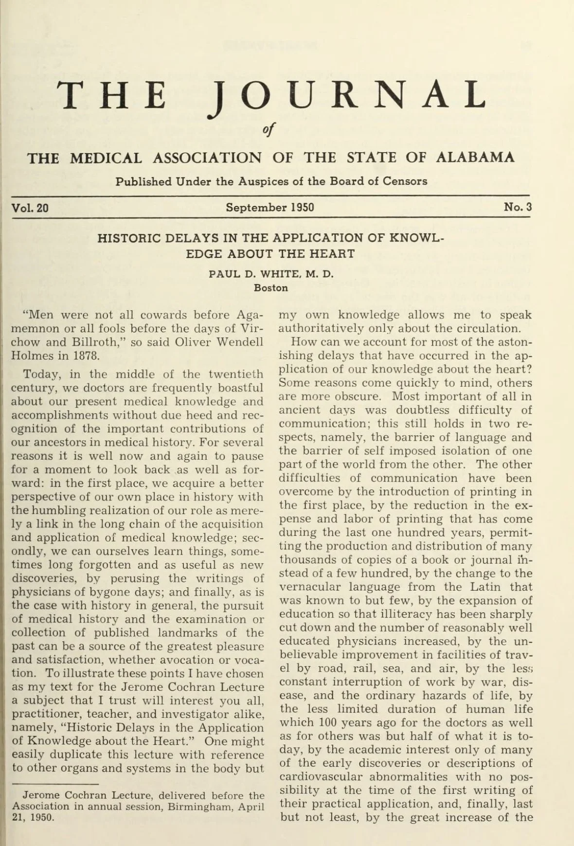 link to full Paul D. White article here … also: link to article by John B. Burrett in same issue here