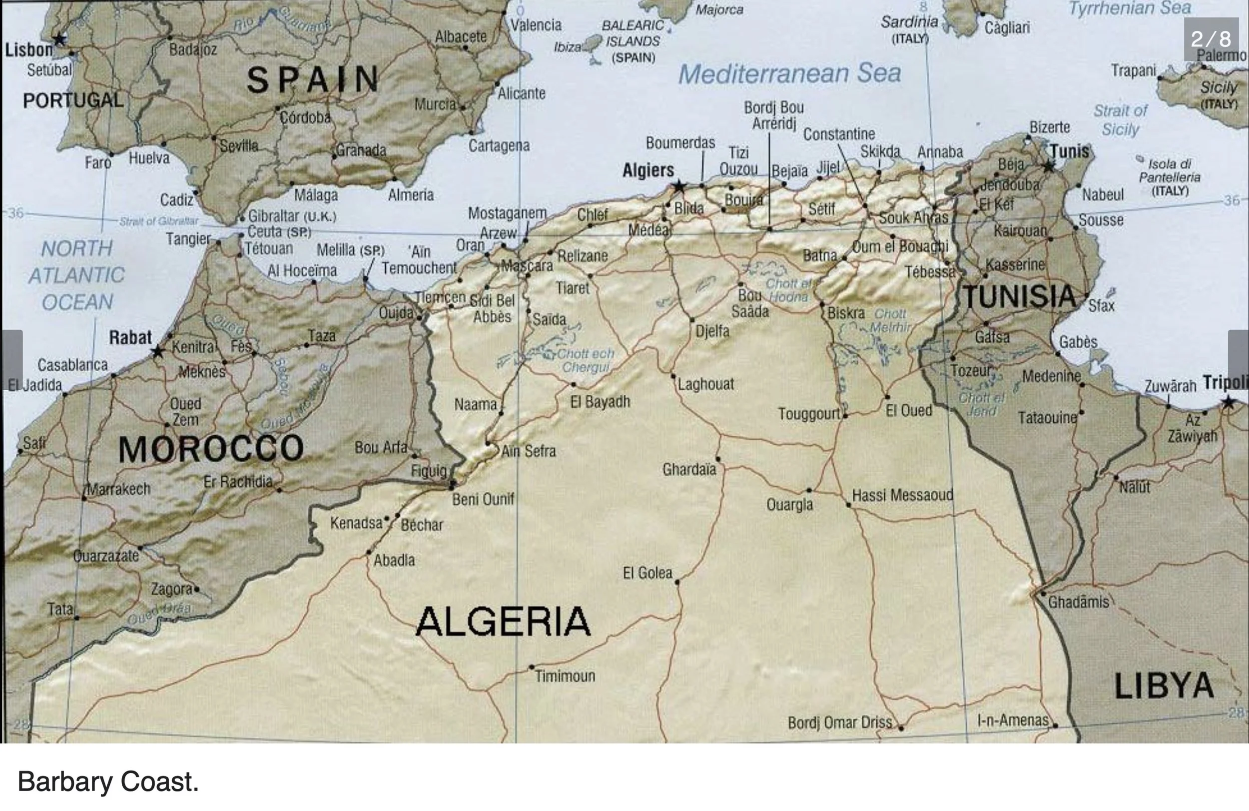 Slave traders from Tunis, Algiers, and Tripoli transported 1 million to 1.25 million enslaved Europeans to North Africa, from the beginning of the 16th century to the middle of the 18th century. While Barbary corsairs looted the cargo of ships