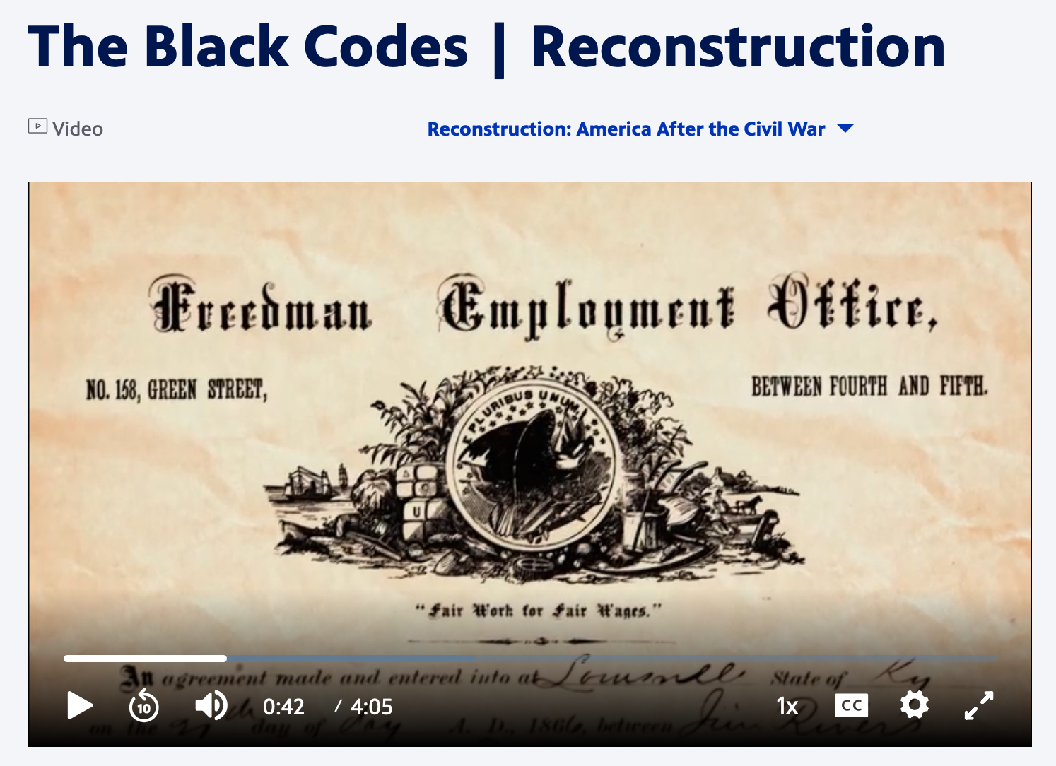    &gt;  link to video     Black codes and Jim Crow laws  were laws passed at different periods in the southern United States to enforce racial&nbsp;segregation&nbsp;and curtail the power of Black voters.   &nbsp;&nbsp;&nbsp;&nbsp; After the Civil Wa