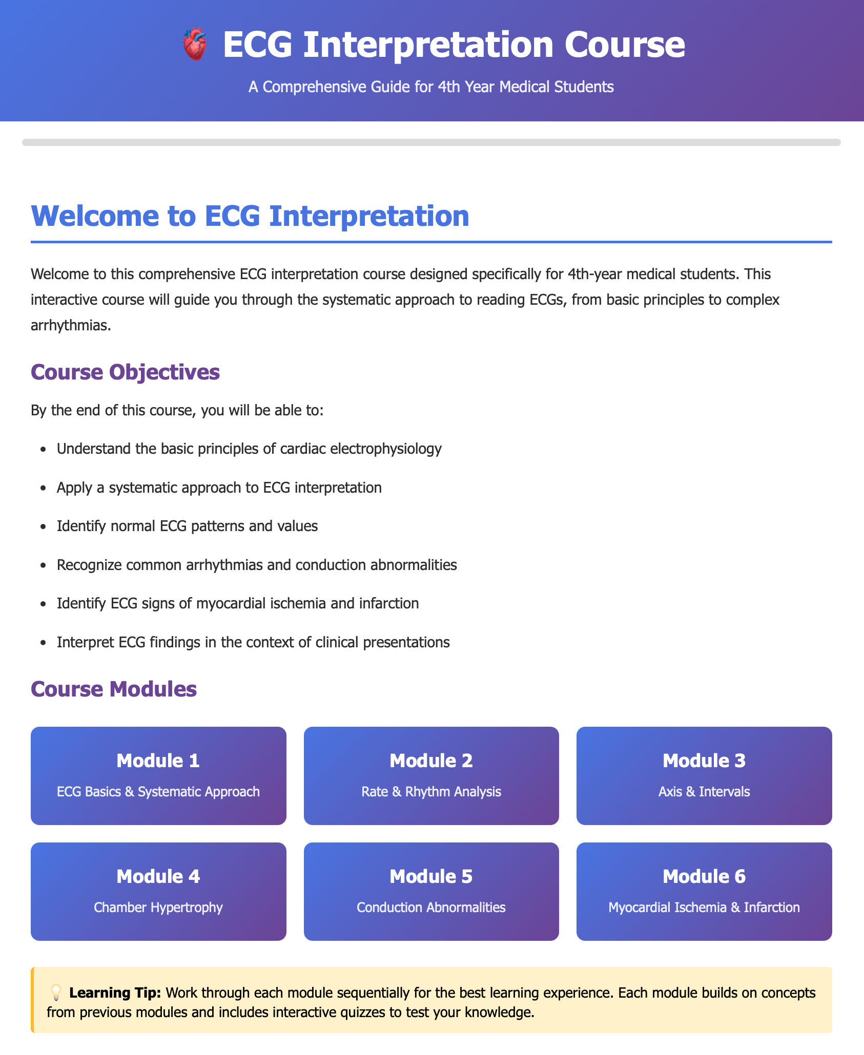    →   Interactive ECG Interpretation course created by  Anthropic Claude   on 2/4/26      