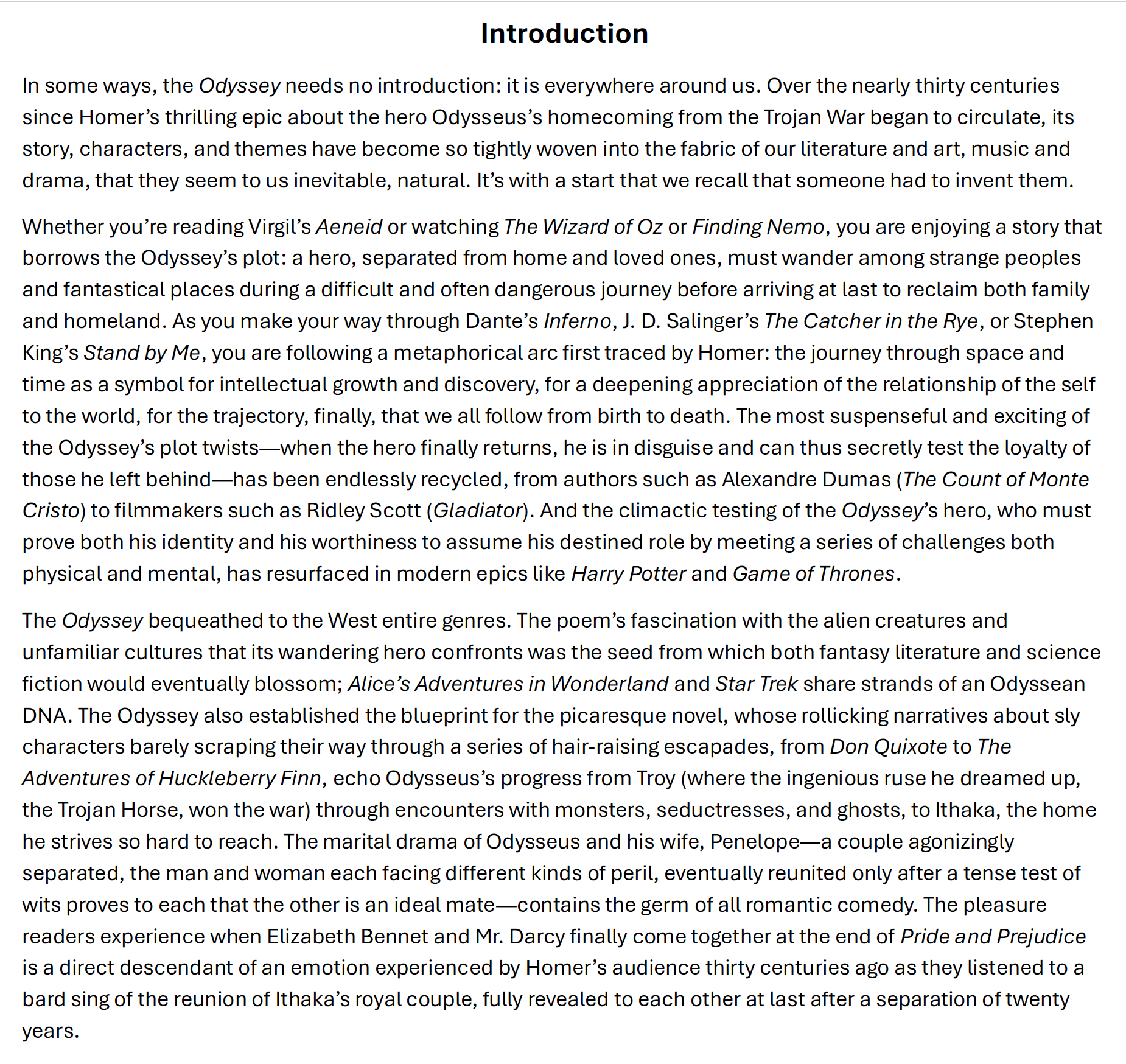    more of intro - by Daniel Mendelsohn   