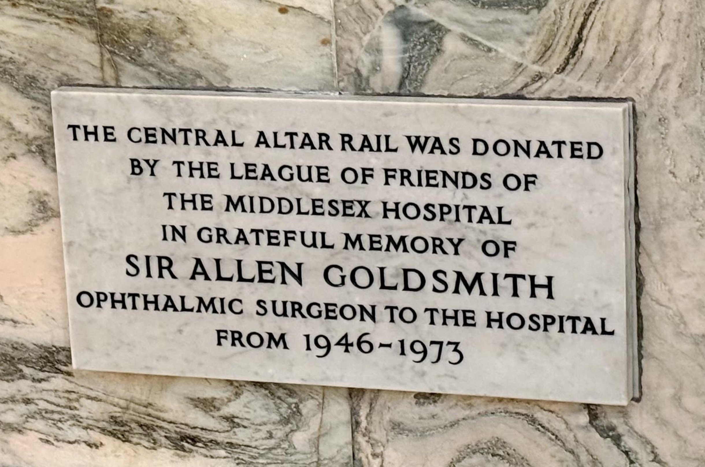  Plaque in Fitzrovia Chapel 