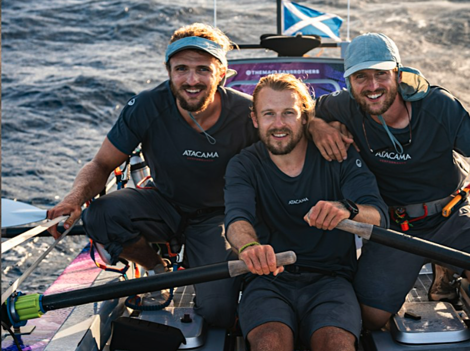   The Maclean brothers  – Ewan, Jamie and Lachlan – are three Scottish brothers raised on a sense of adventure. They first made global headlines in 2019 when they became the fastest trio to row across the Atlantic Ocean, covering 3,000 miles in 35 da