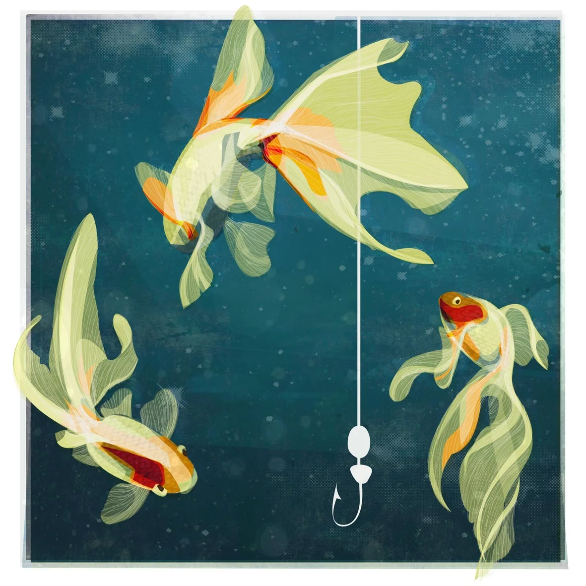 'Three fishes' illustration commissioned by Beach London for the Three Fishes Pub in Lancashire. find out more about the project here