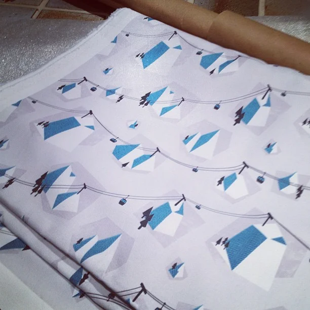 Getting my chairlift fabric wrapped up and ready to send to France to cover a chaise longue!