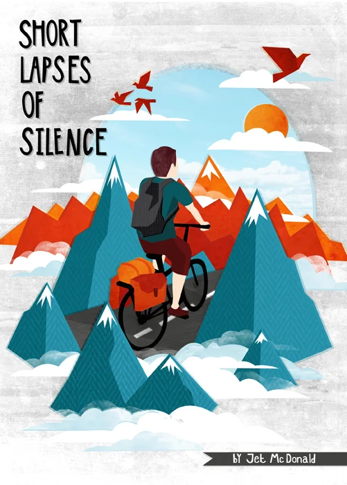 I was recently asked by Boneshaker magazine to create an illustration for Issue #7 to accompany an article by Jet McDonald. The article included reference to a trip where Jet found himself enjoying ‘short lapses of silence’ while cycling…