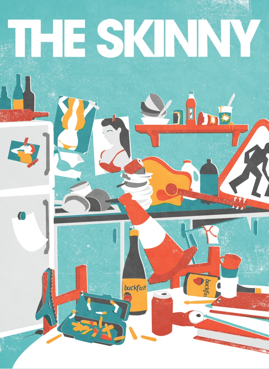 I was recently asked by the lovely people over at The Skinny to do an illustration for the front cover of their Student Handbook. They were after a screen printed feel for the cover image to match the style of the illustration inside the mag.