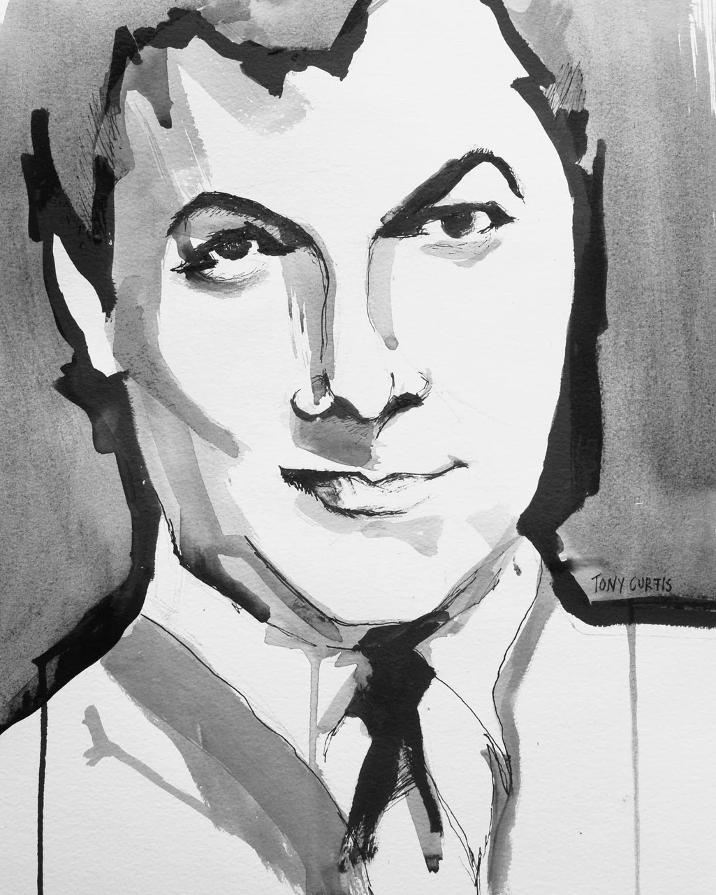 I have started a new project. Its called Oblogtuary. Collaborating with writers, we are producing an obituary blog featuring portrait illustration.
This week we have featured Tony Curtis. Here is my portrait of Tony and a few sketches.
 
If you are …