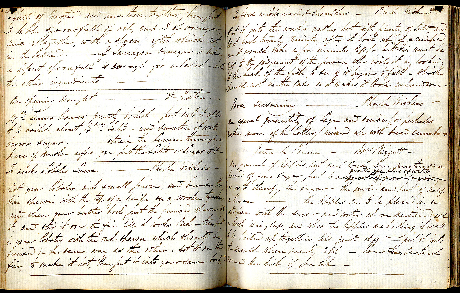 sold - manuscript recipe book 1820s