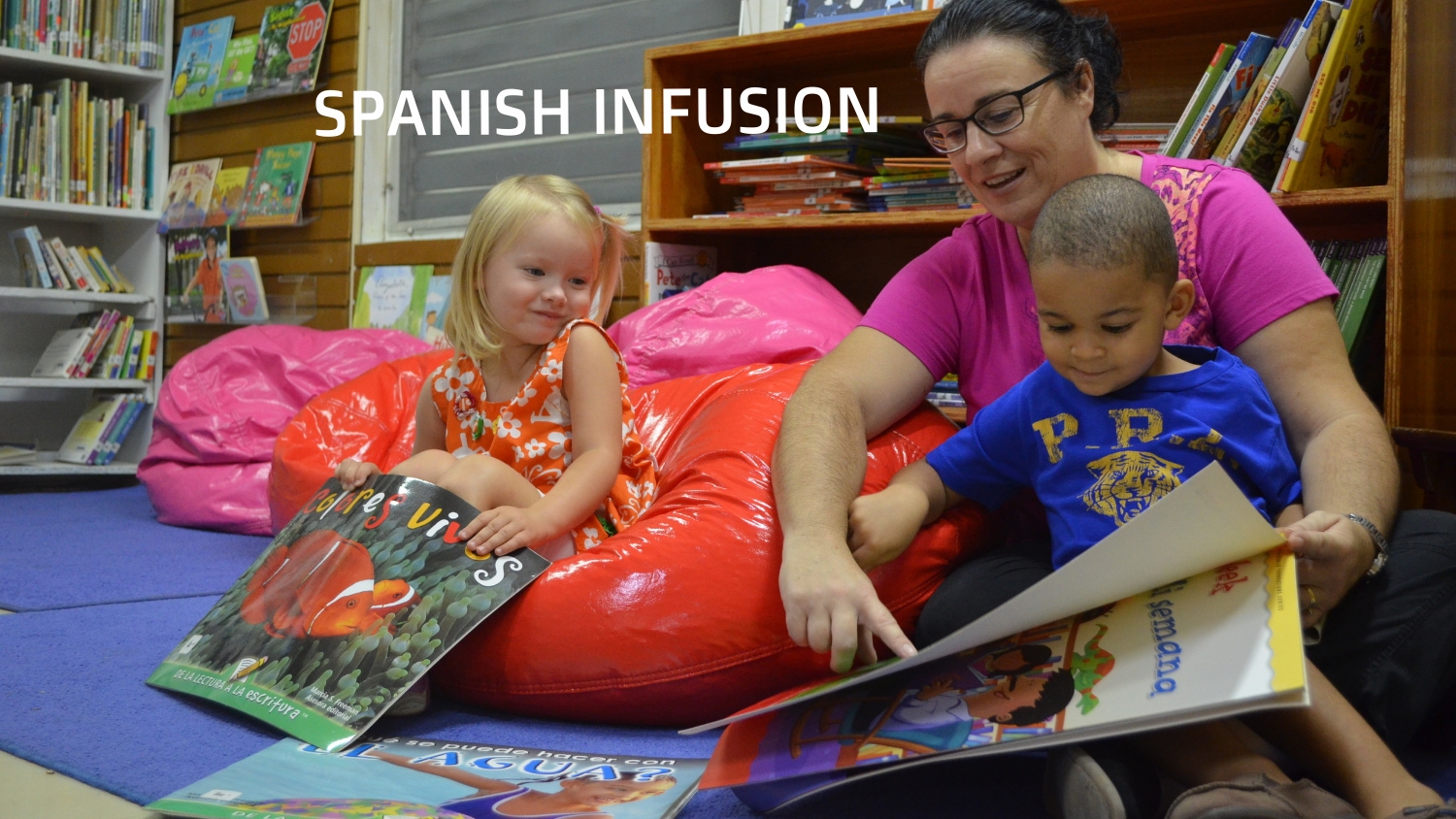  Our Spanish Infusion Program begins with our toddlers. &nbsp;Students interact throughout the day with Spanish-Speaking adults in their classrooms and around campus. 