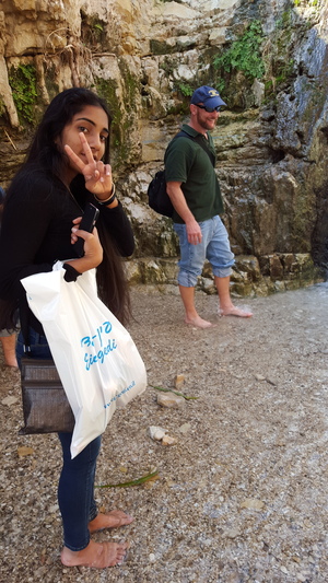 Vanshika last year at the Dead Sea