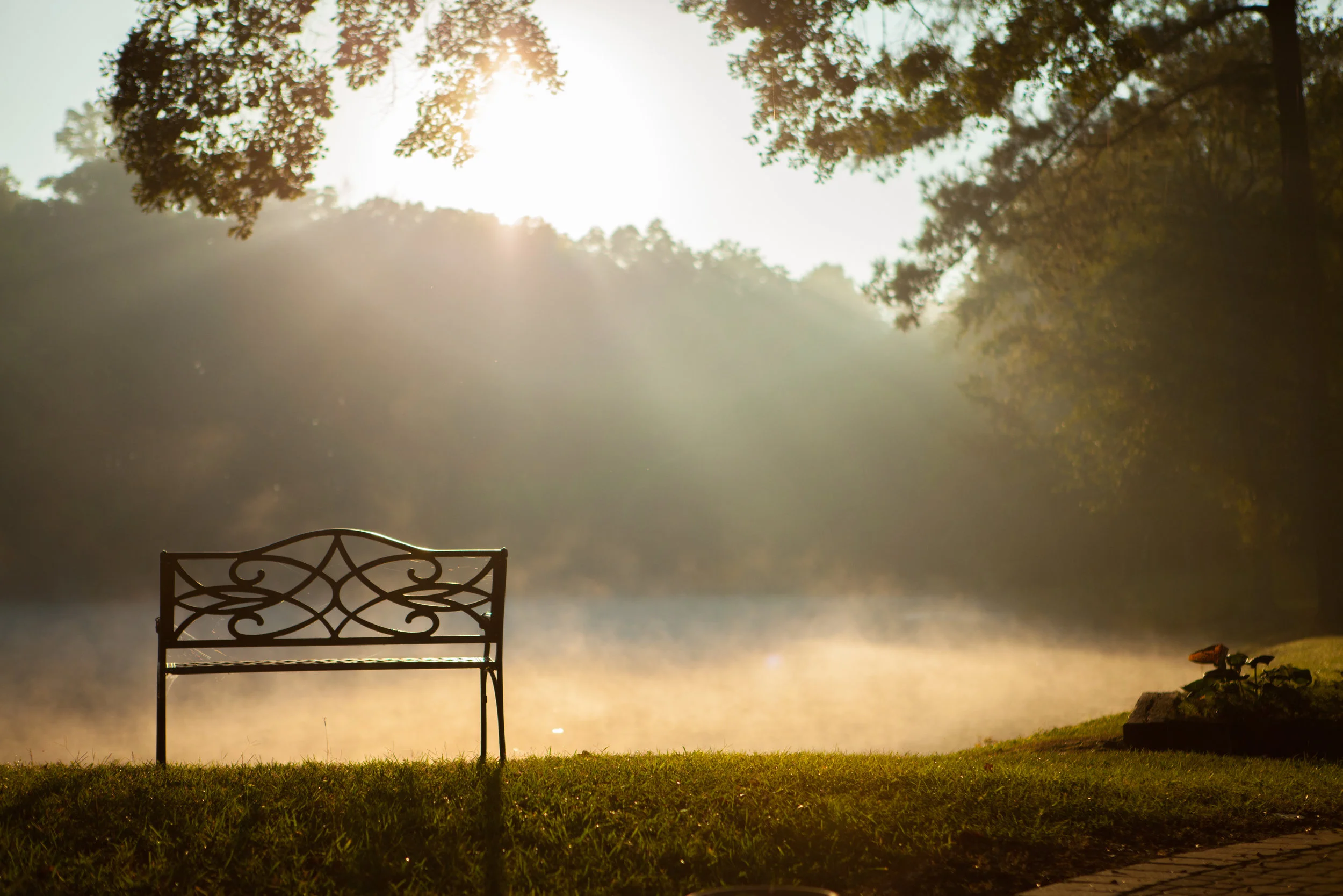 Sunrise on the lake at our studio