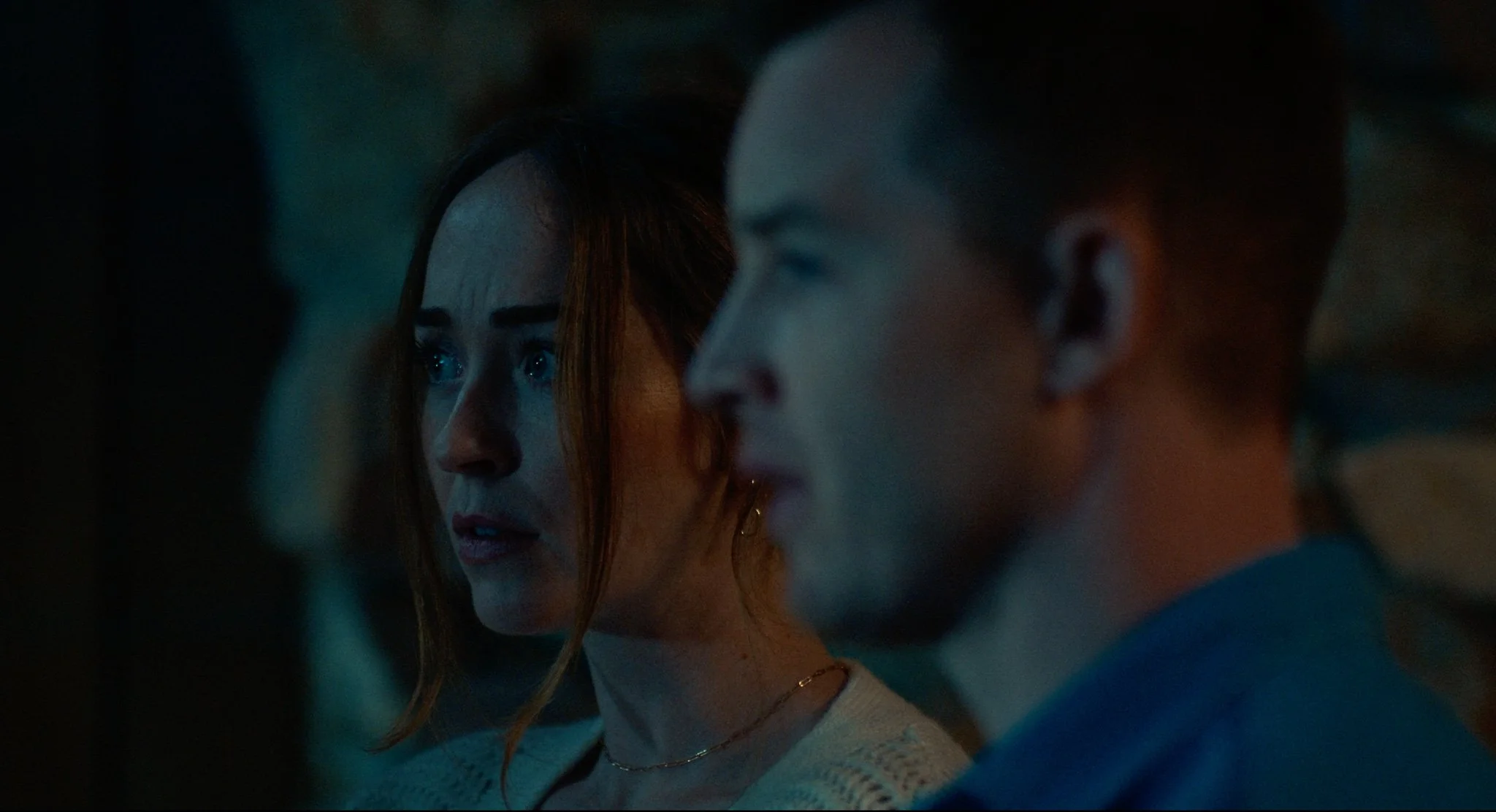 Meghan Leathers as Casey and Noel Fisher as Michael in Conflicting Reports