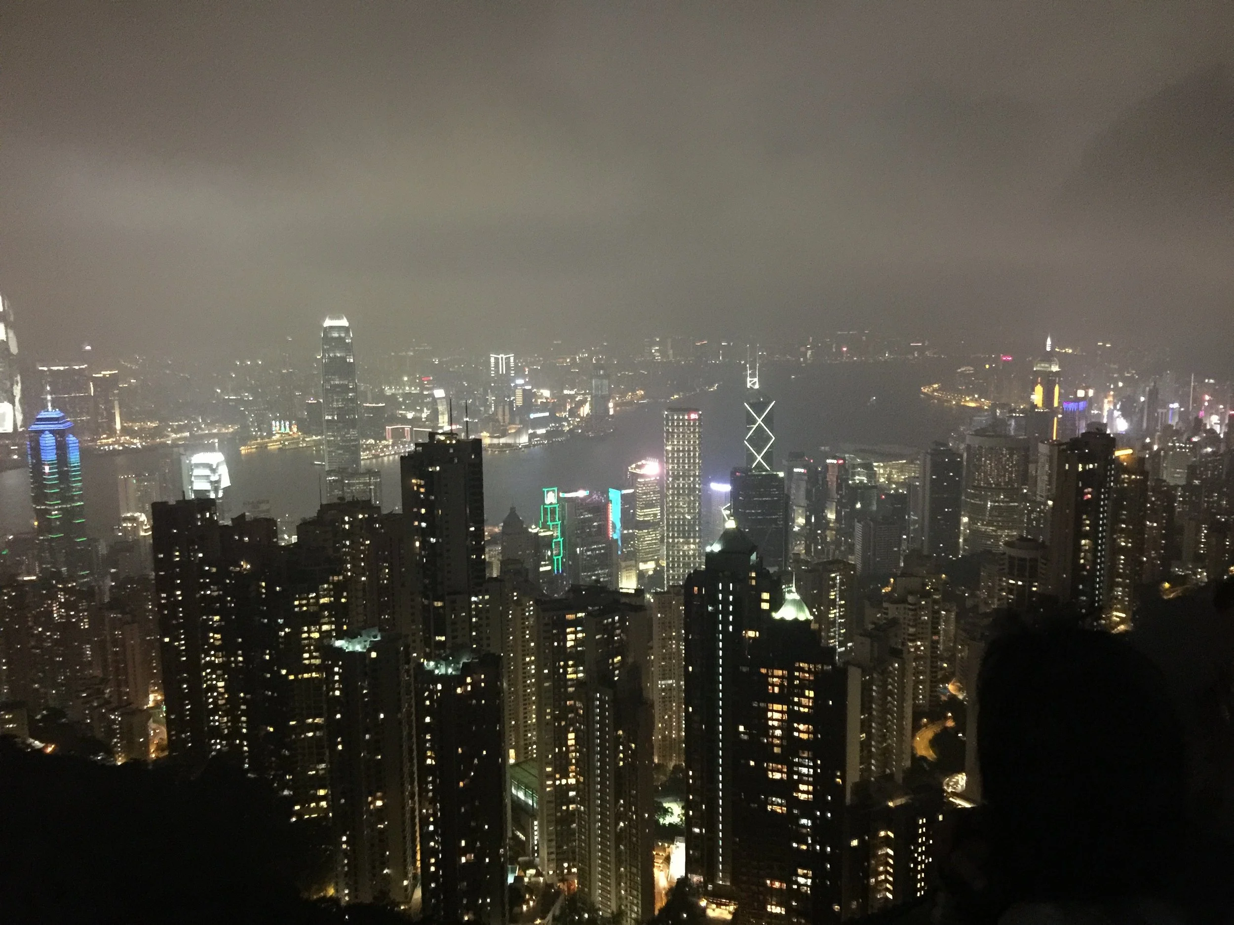 Hong Kong Skyline on Victoria Peak 扯旗山