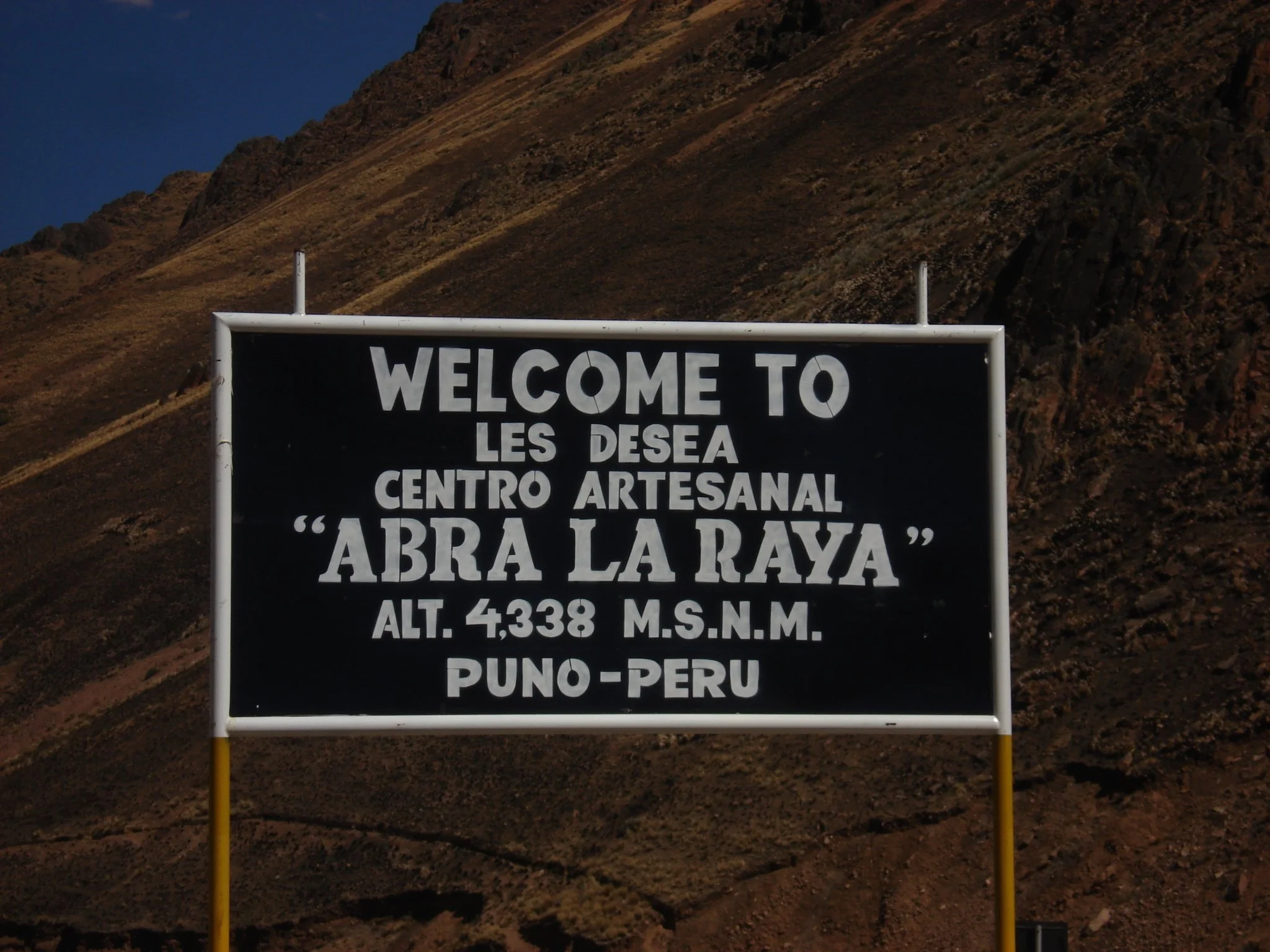 2008 | Cusco and Puno Border | Abra La Raya | 4,338 meters (14,232 feet)