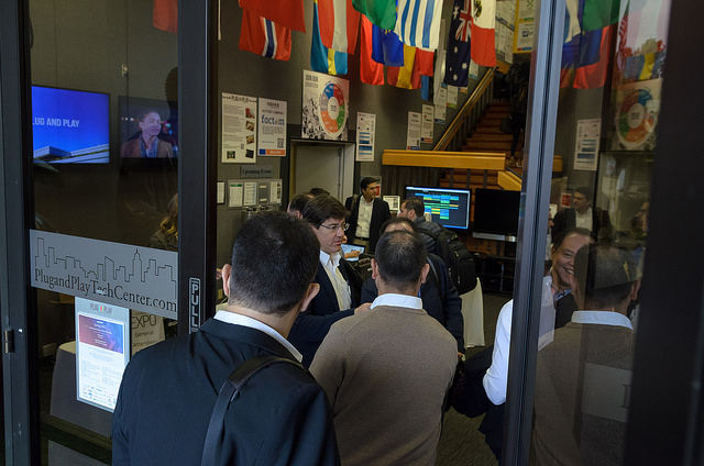Entering the Sunnyvale HQ of Plug and Play for Expo.