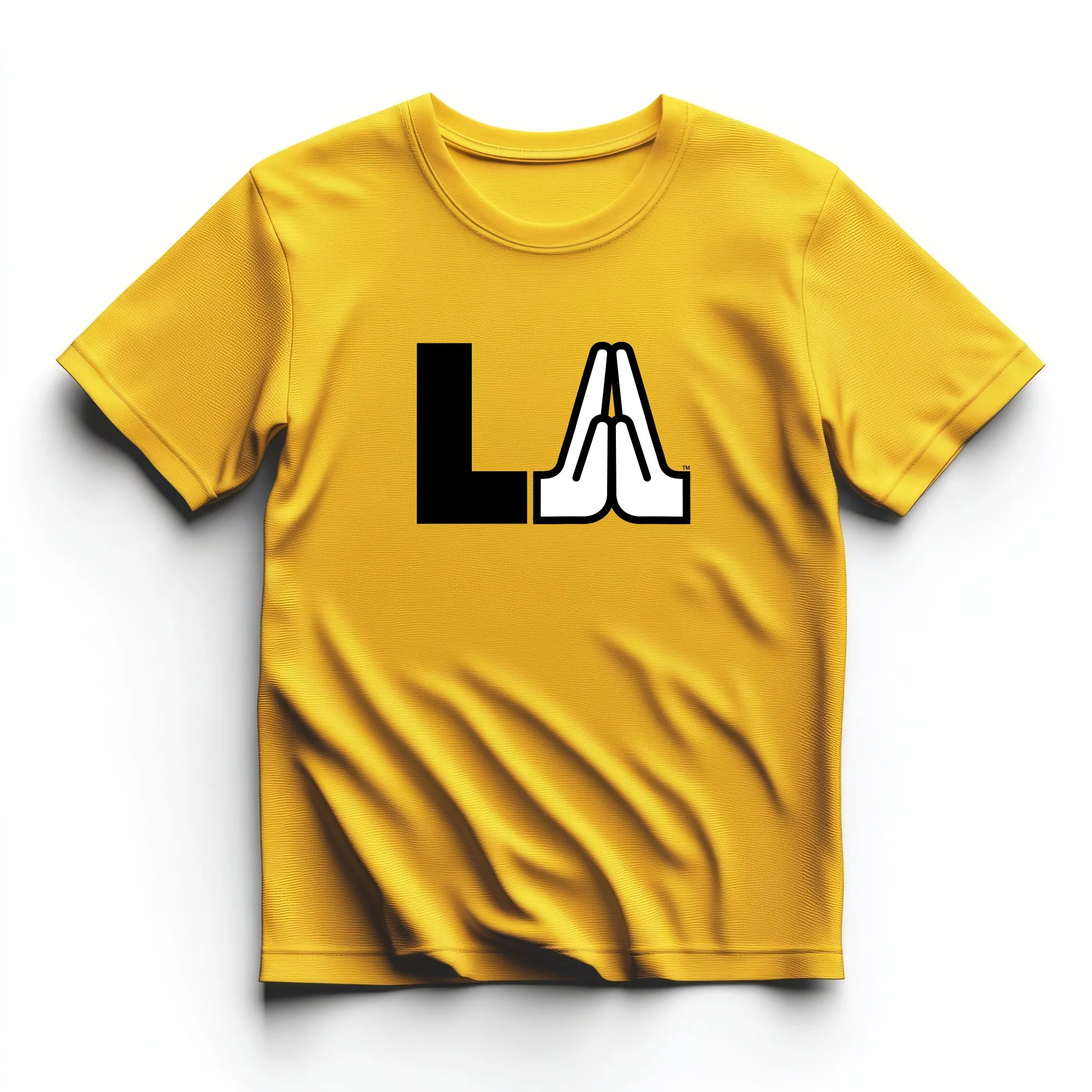 Together for LA logo (bold L and A made of two hands clasped in prayer, gratitude or a high five).
