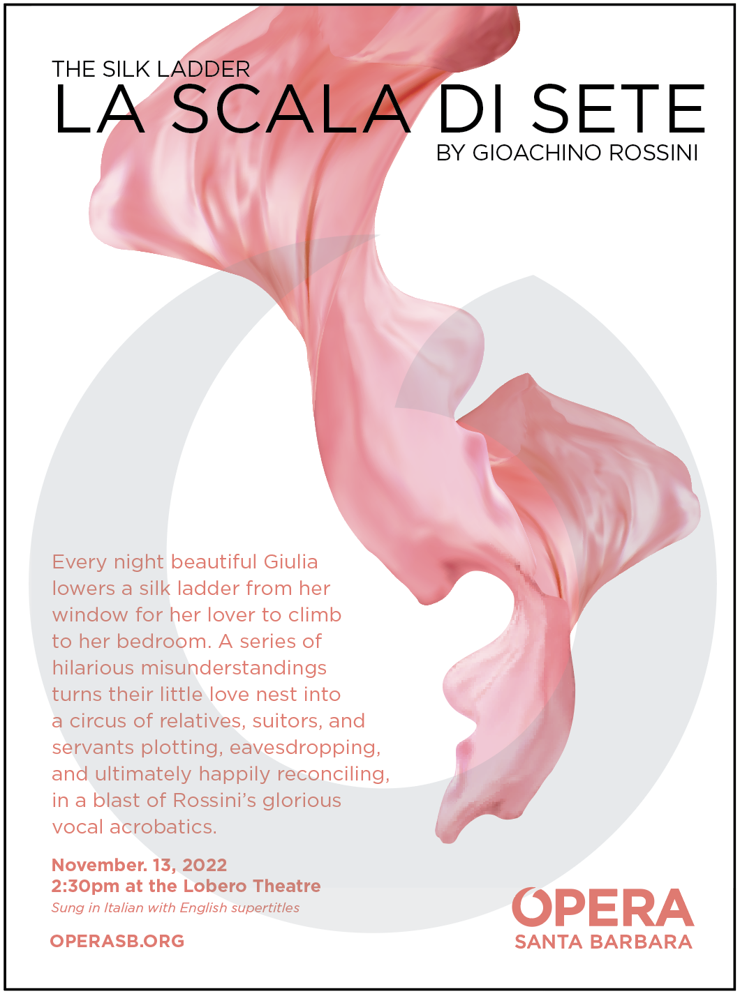 Poster design for La Scala di Sete by Opera Santa Barbara.
