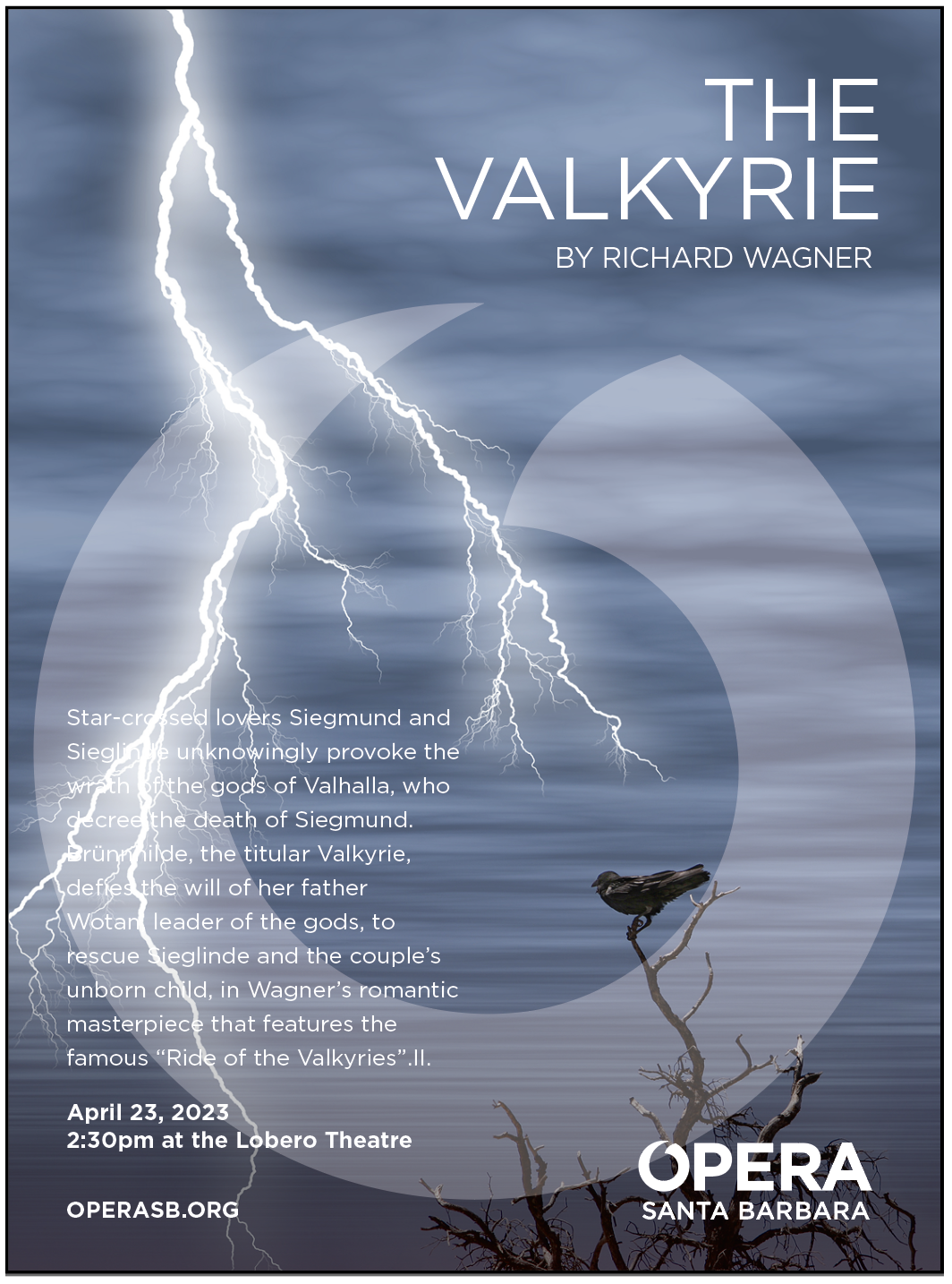 Poster design for The Valkyries by Opera Santa Barbara.