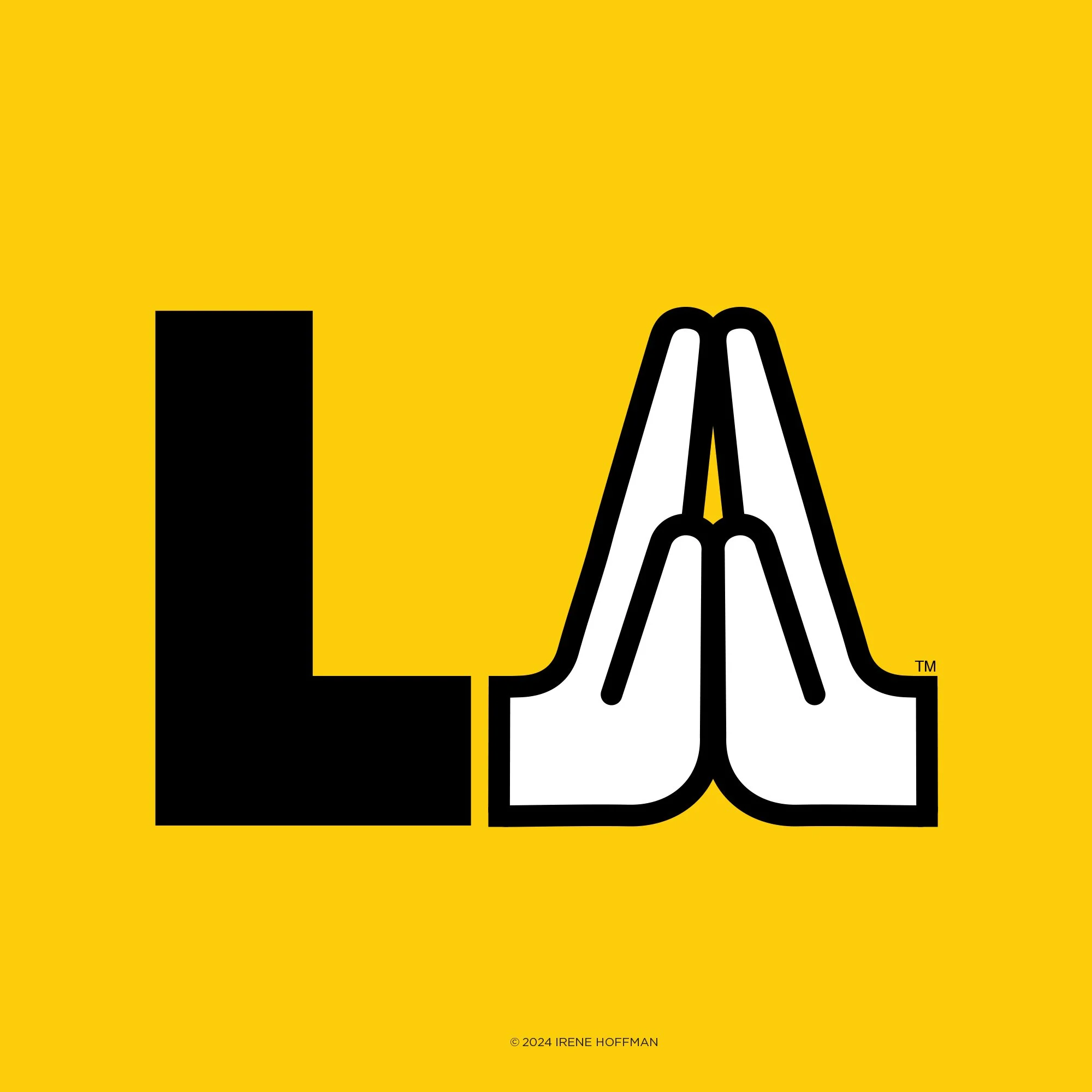 Together for LA logo (L and hands clasped in gratitude, prayer or high five)