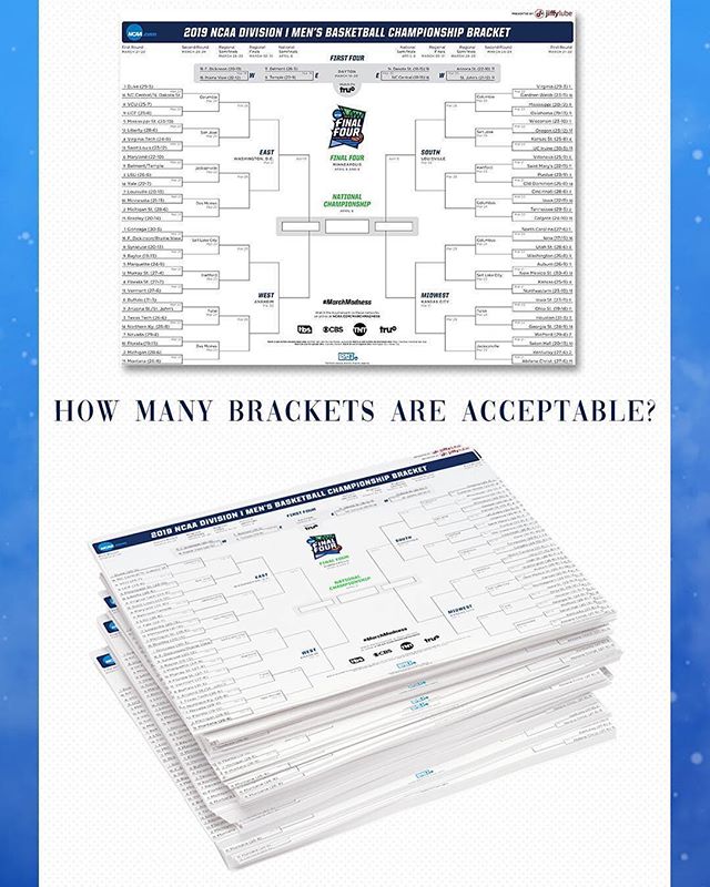 Answer: Nvr too many when it&rsquo;s for a good cause!
🗄
Get in on our fundraiser bracket challenge &amp; show us what you got. Link in bio!
🏀
☝️ #Repost @marchmadness
・・・
The age-old question... How many #MarchMadness brackets are acceptable?