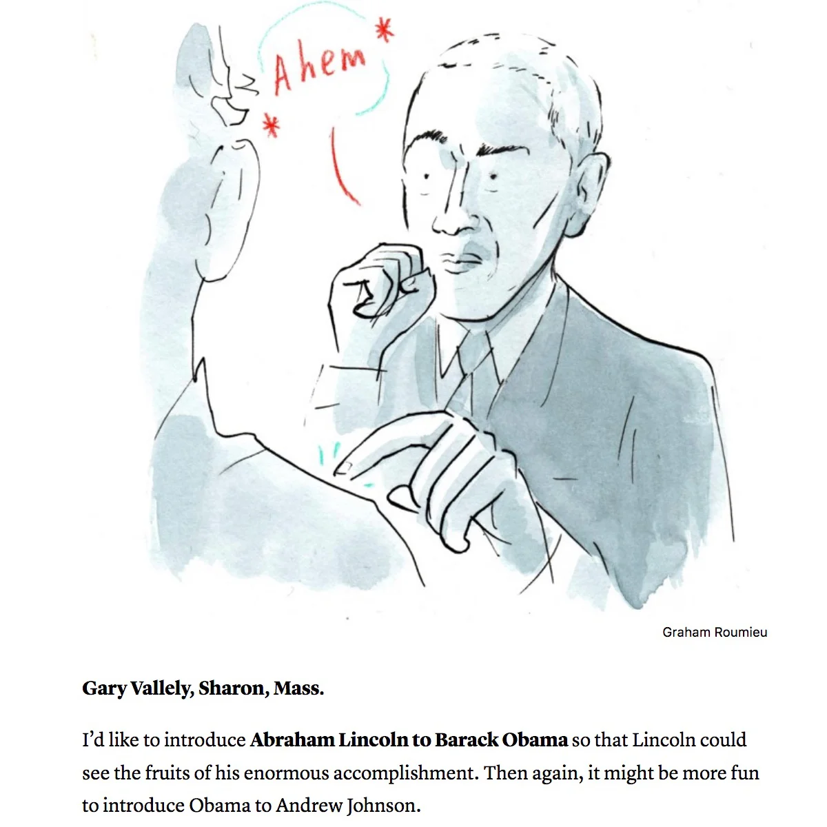 Which two historic figures would you most like to introduce? - The Atlantic