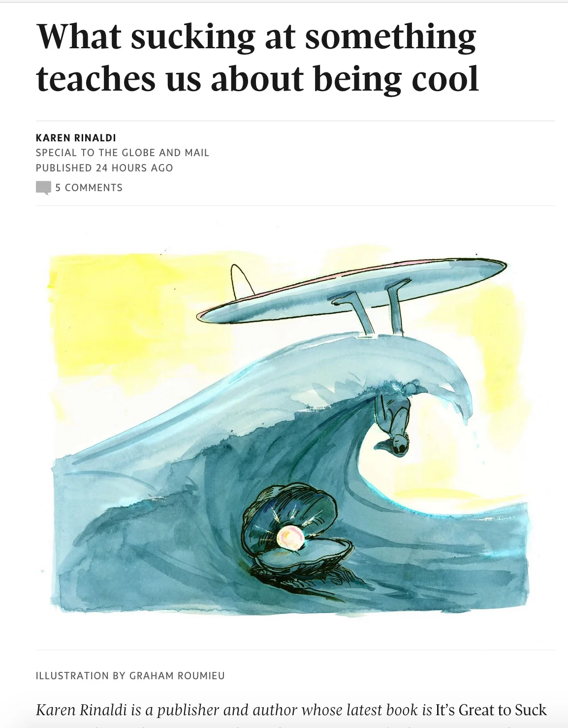 Sucking- The Globe and Mail