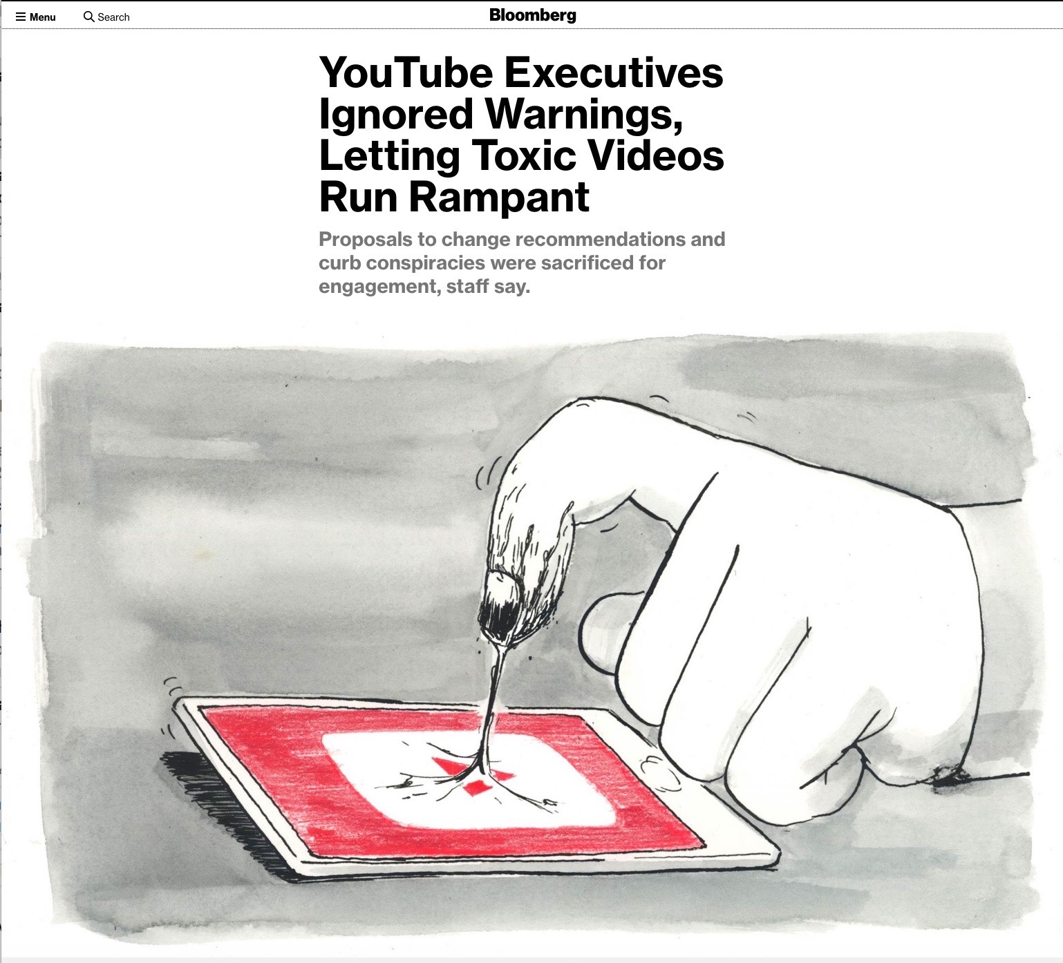 Dark YouTube - Bloomberg Business Week