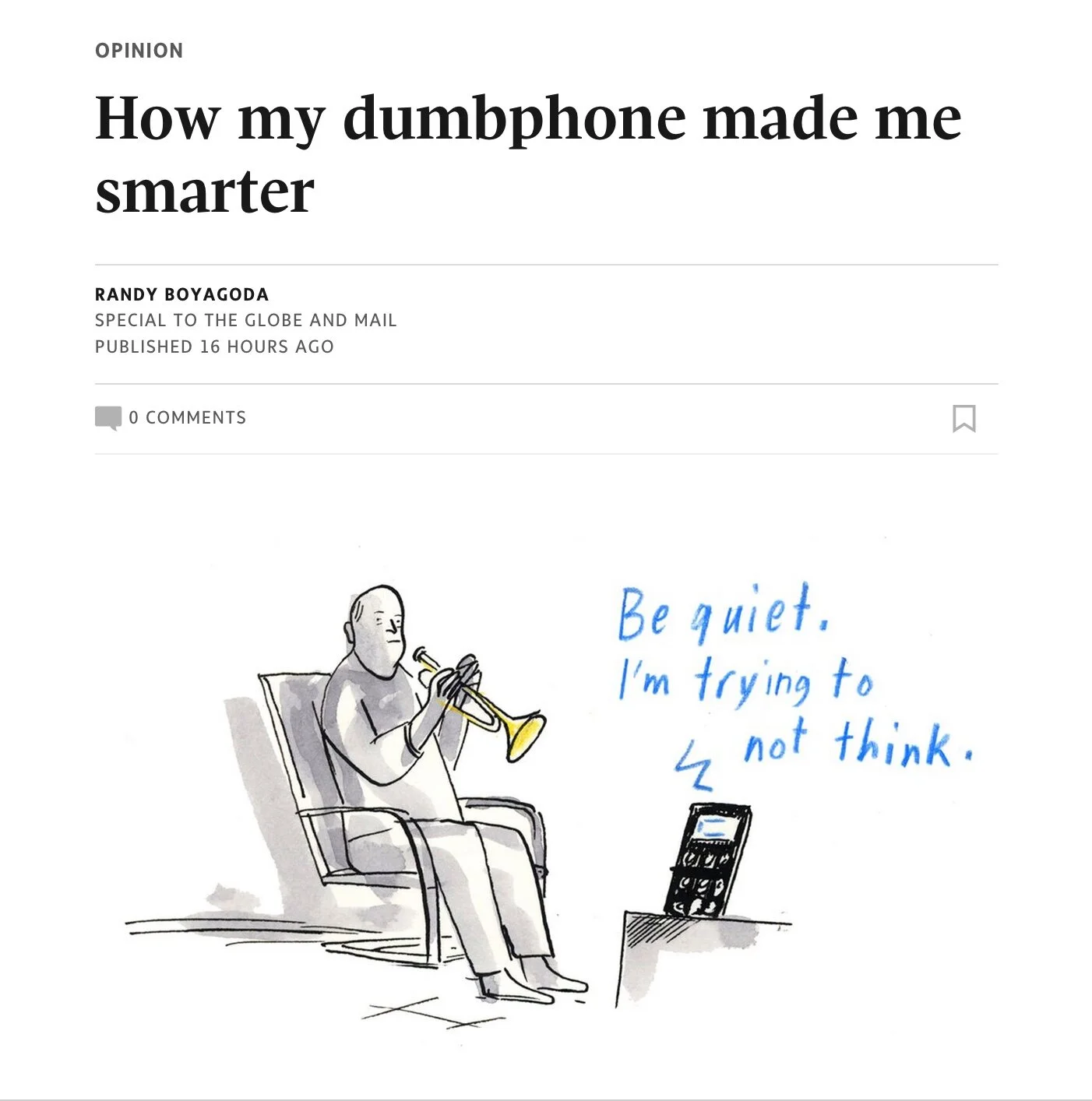 In Praise of The Dumb Phone - The Globe and Mail
