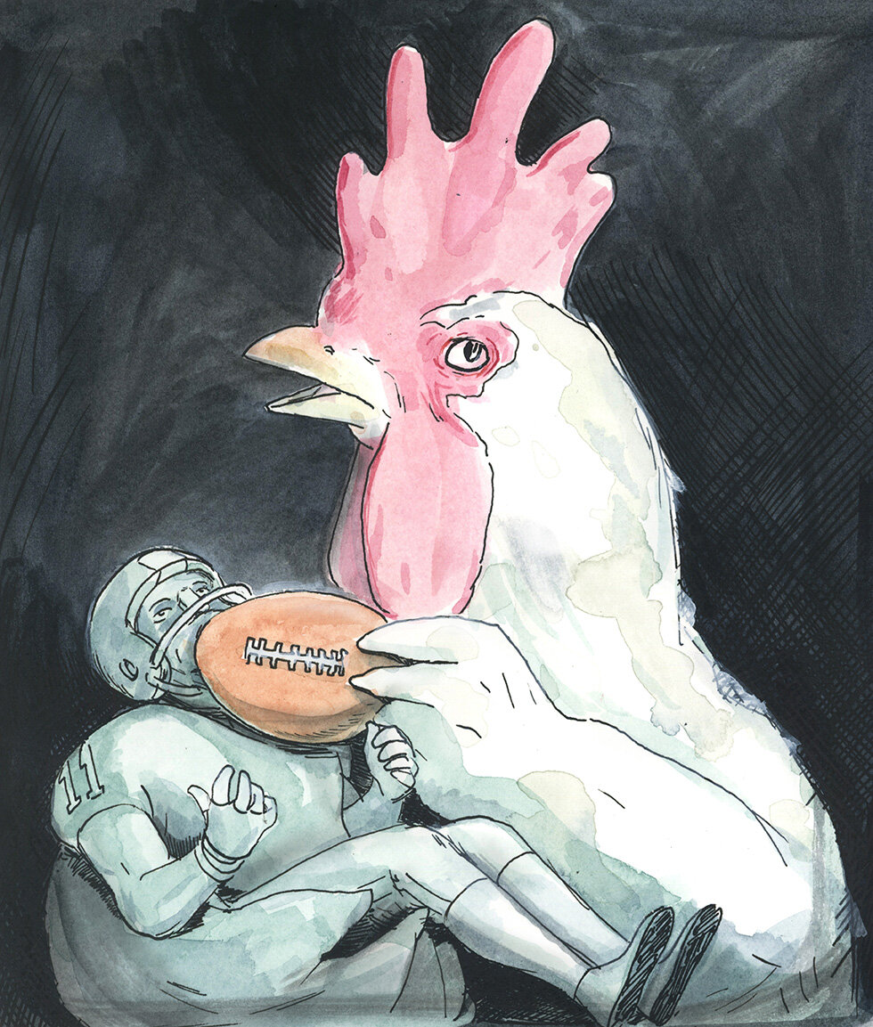 Chicken Football Mother - Art For Animated Commercial (unused)