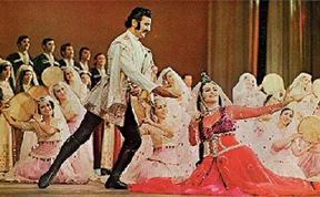 A scene from the opera "San Seez"