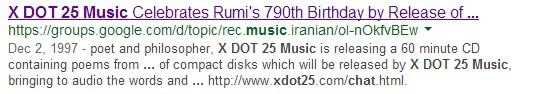 Koorosh Angali Recites Rumi 1997 - News Groups!