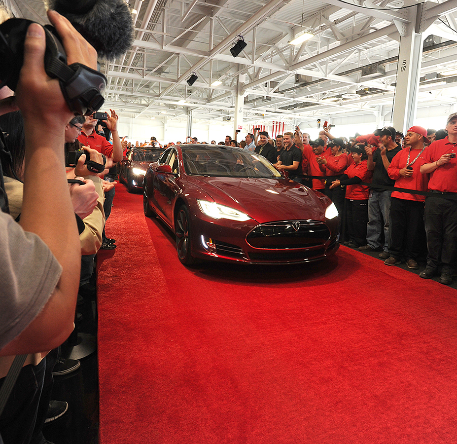 Red Carpet Treatment for the first Model S off the line