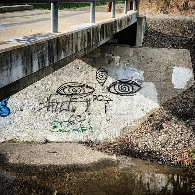 I feel like I&rsquo;m being watched. #Hypnotized #HersLookingAtYou #LookIntoMyEyes #TheEyesHaveIt #graffiti #art #petroglyph #pictograph #PleasantonCA