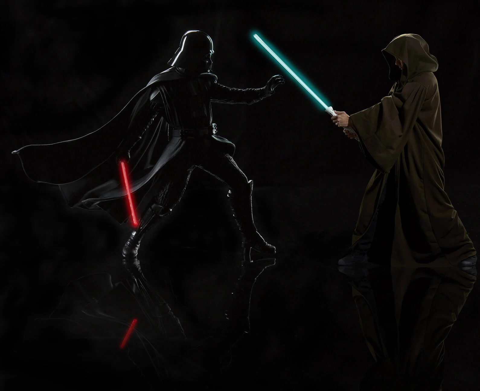 Composited, general editing, saber glow added, 