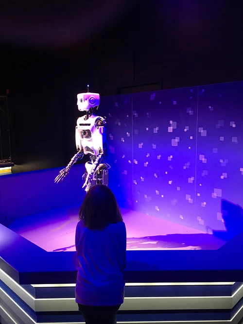 Thespian-bot, who swears he isn't here to hurt us.