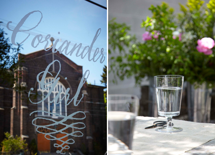 The event took place in the backyard at Coriander Girl.