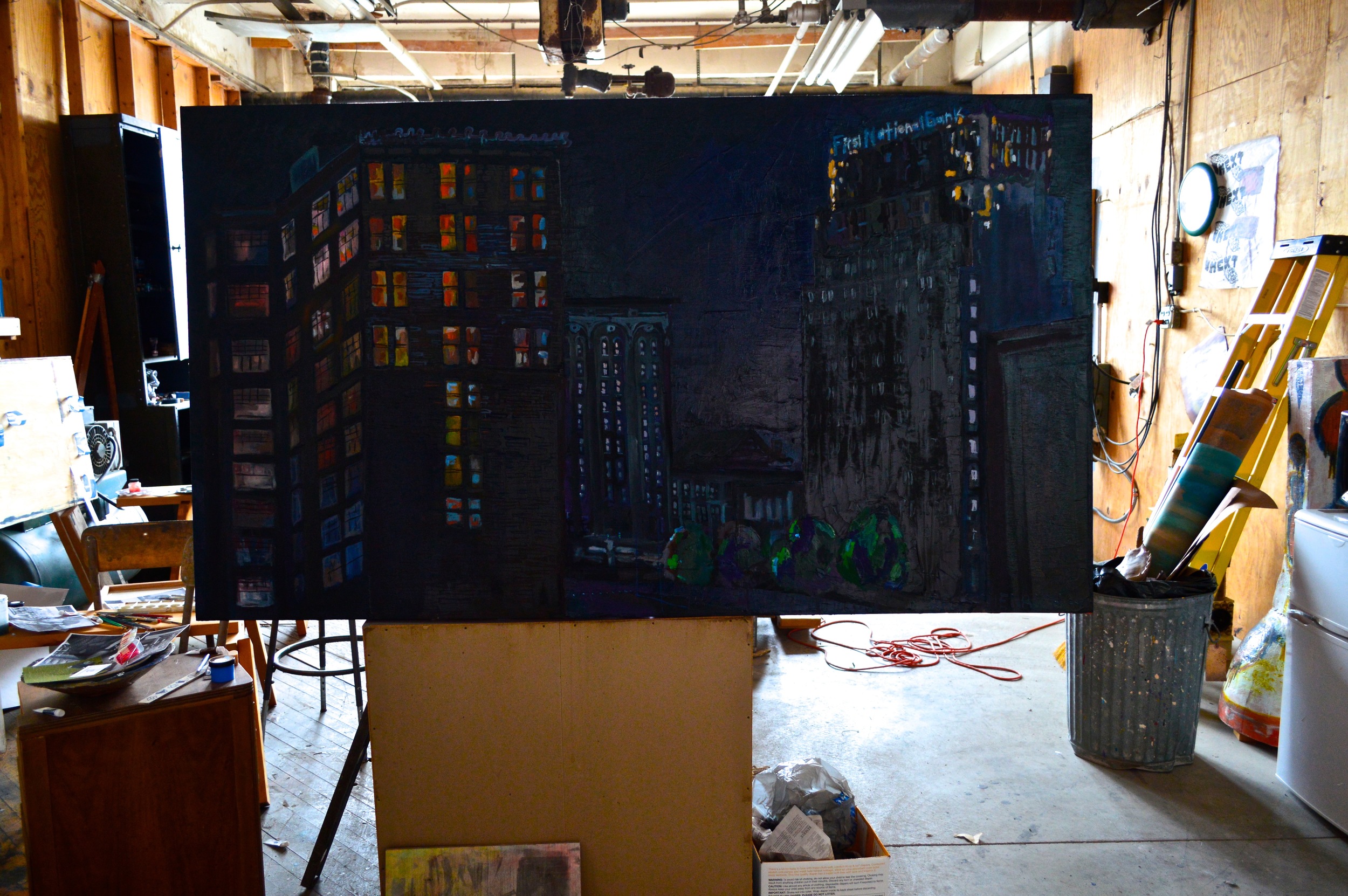Oil Painting of Downtown Youngstown