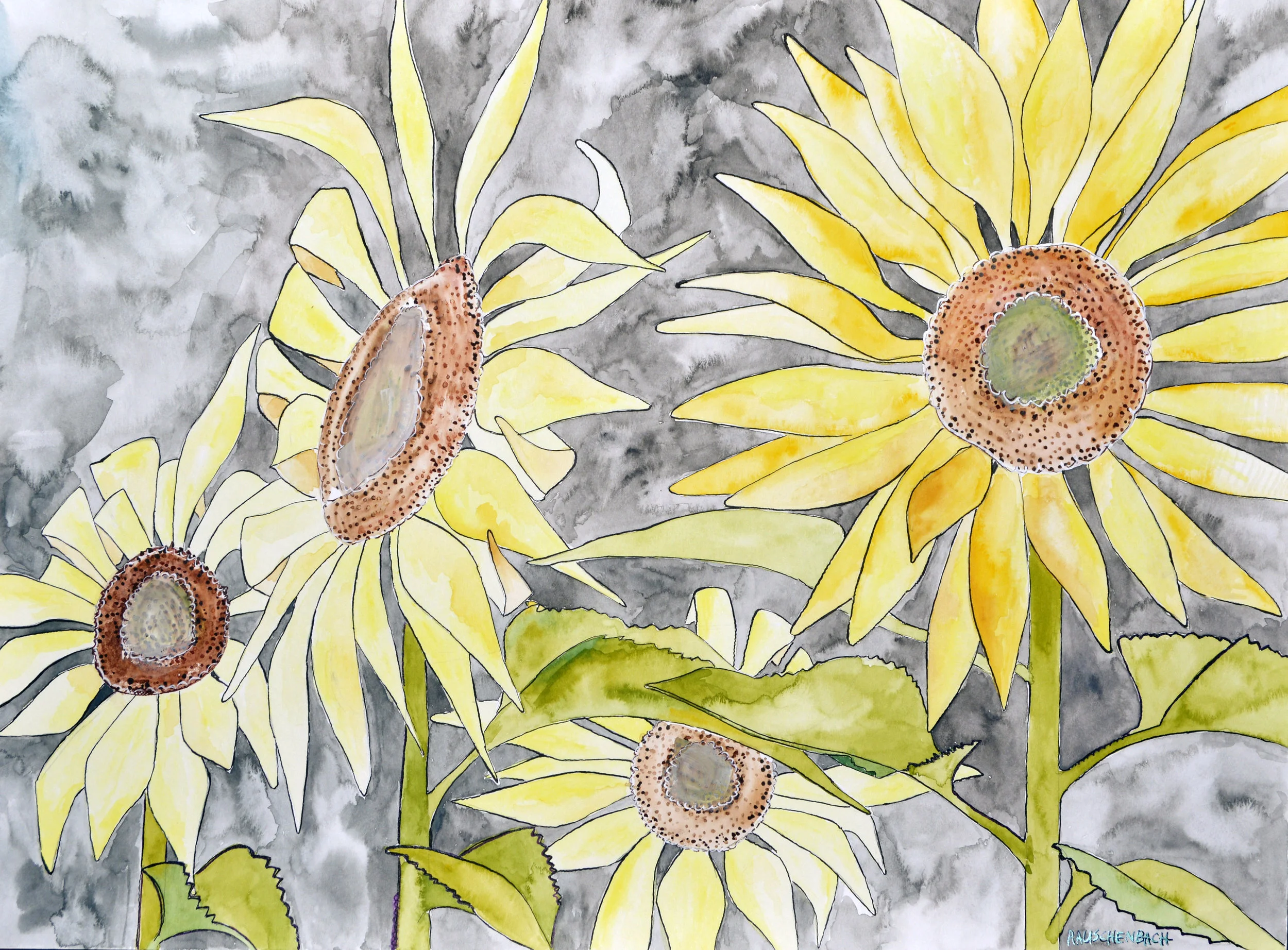 FourSunFlowers-Watercolor-2017.jpg