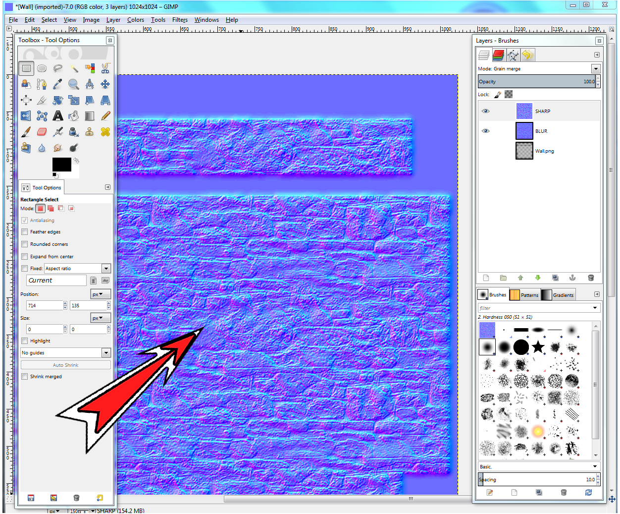 Adding Depth to Normal Maps using GIMP [Synersteel]