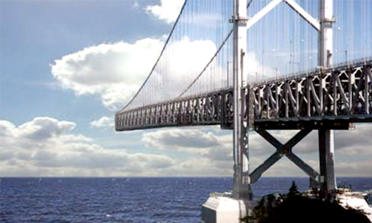 A large unfinished bridge to nowhere. How useful.