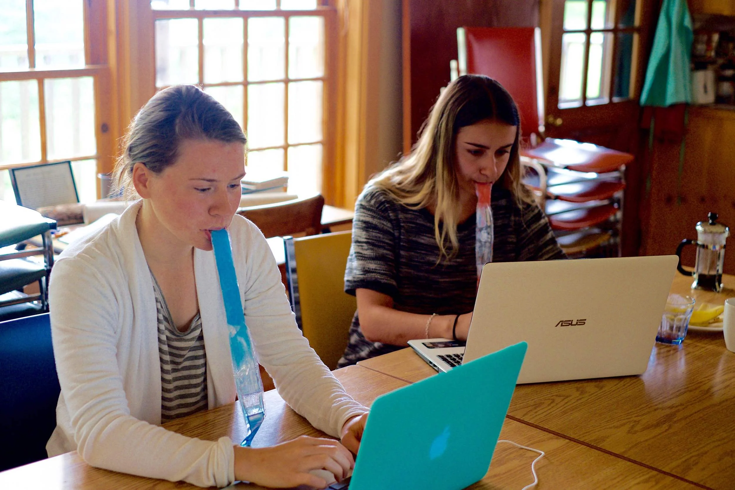 Photo credits: Ben Sadeh Enjoying a snack while doing PR work