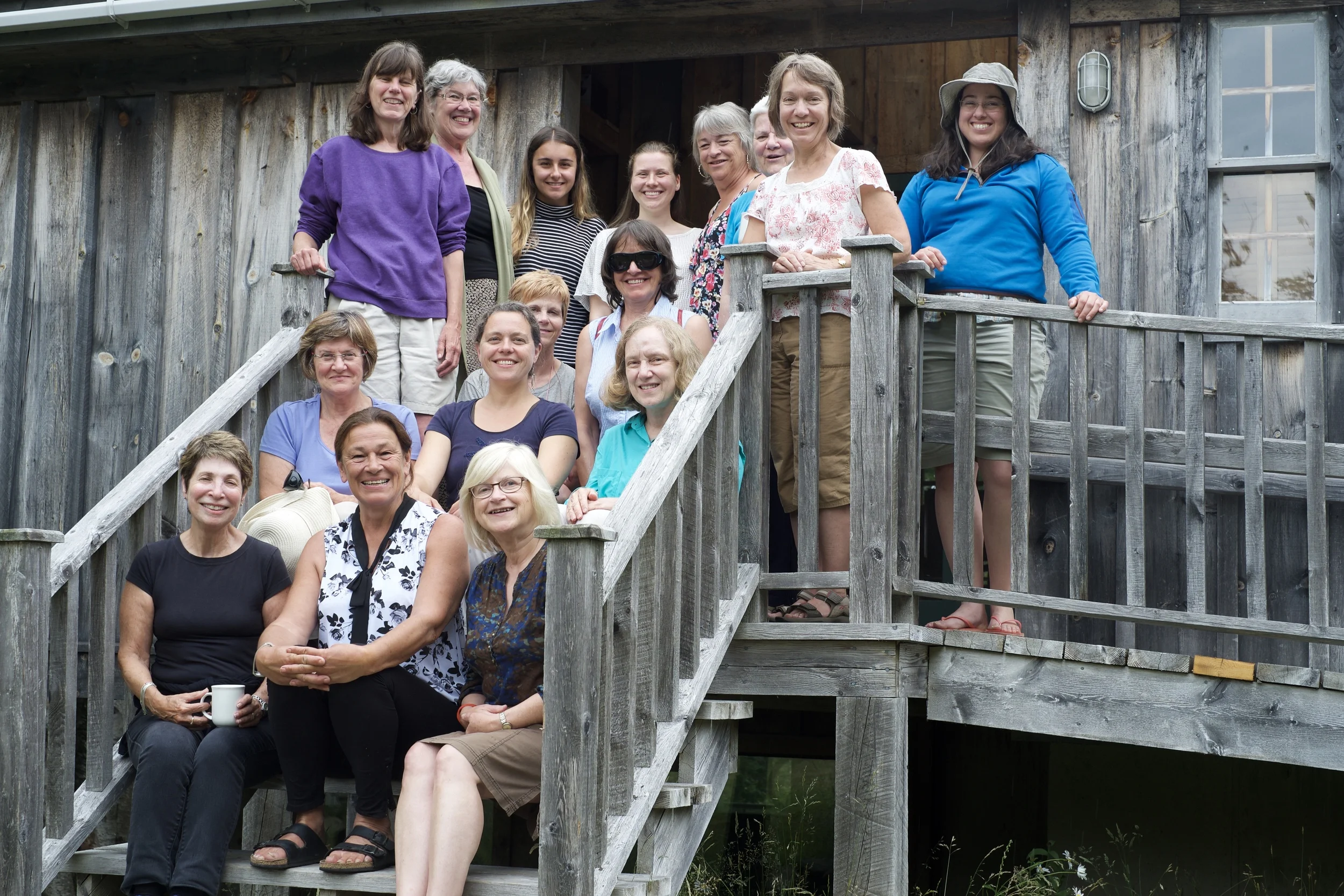 Group photo from the Plein air watercolour workshop with Poppy Balser